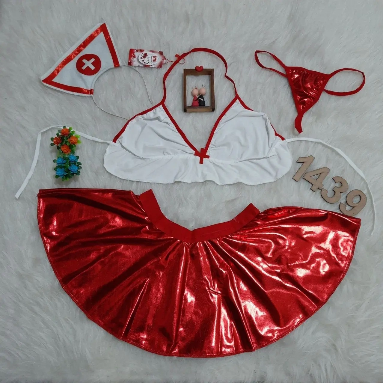 کاستوم پرستاری دامن چرم دیسکویی