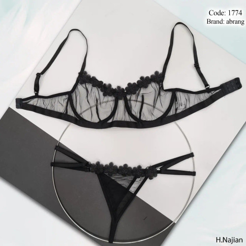 ست شورت و سوتین دوتکه شیشه ای فنردار