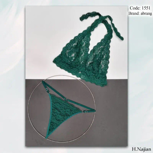 ست شورت و سوتین فانتزی سبز